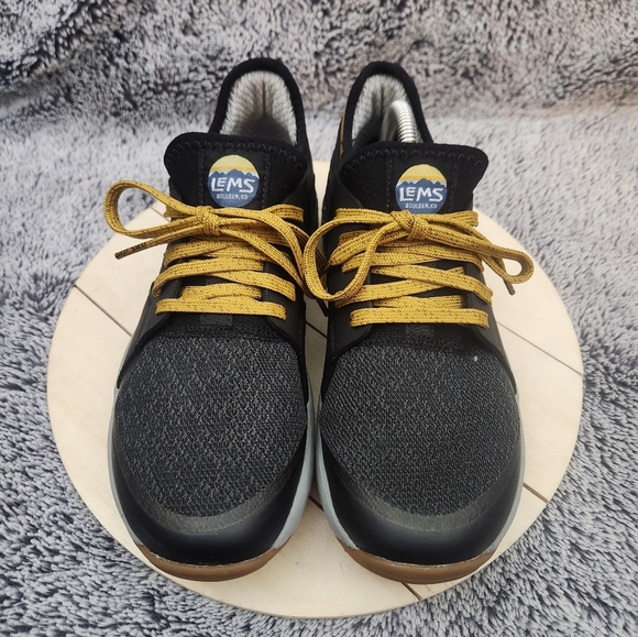 Lems Boulder Co. Mesa Carbon Black Knit Fabric Lace Up Sneakers Women's Size 8 B - Picture 3 of 9